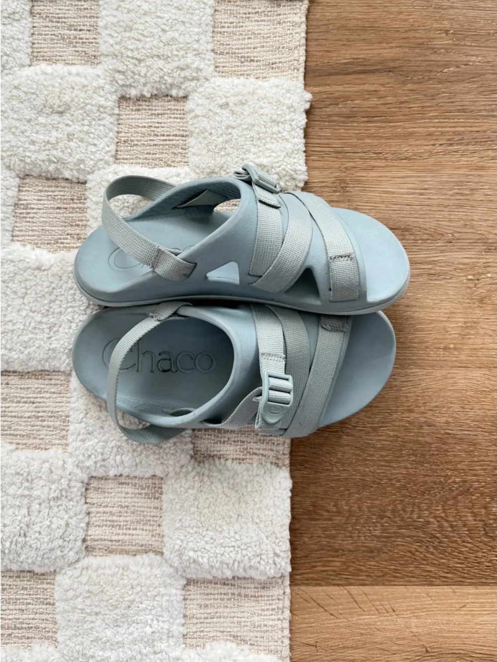 Chaco Chillos Sport Sandals in Aqua Gray - Picture 2 of 6